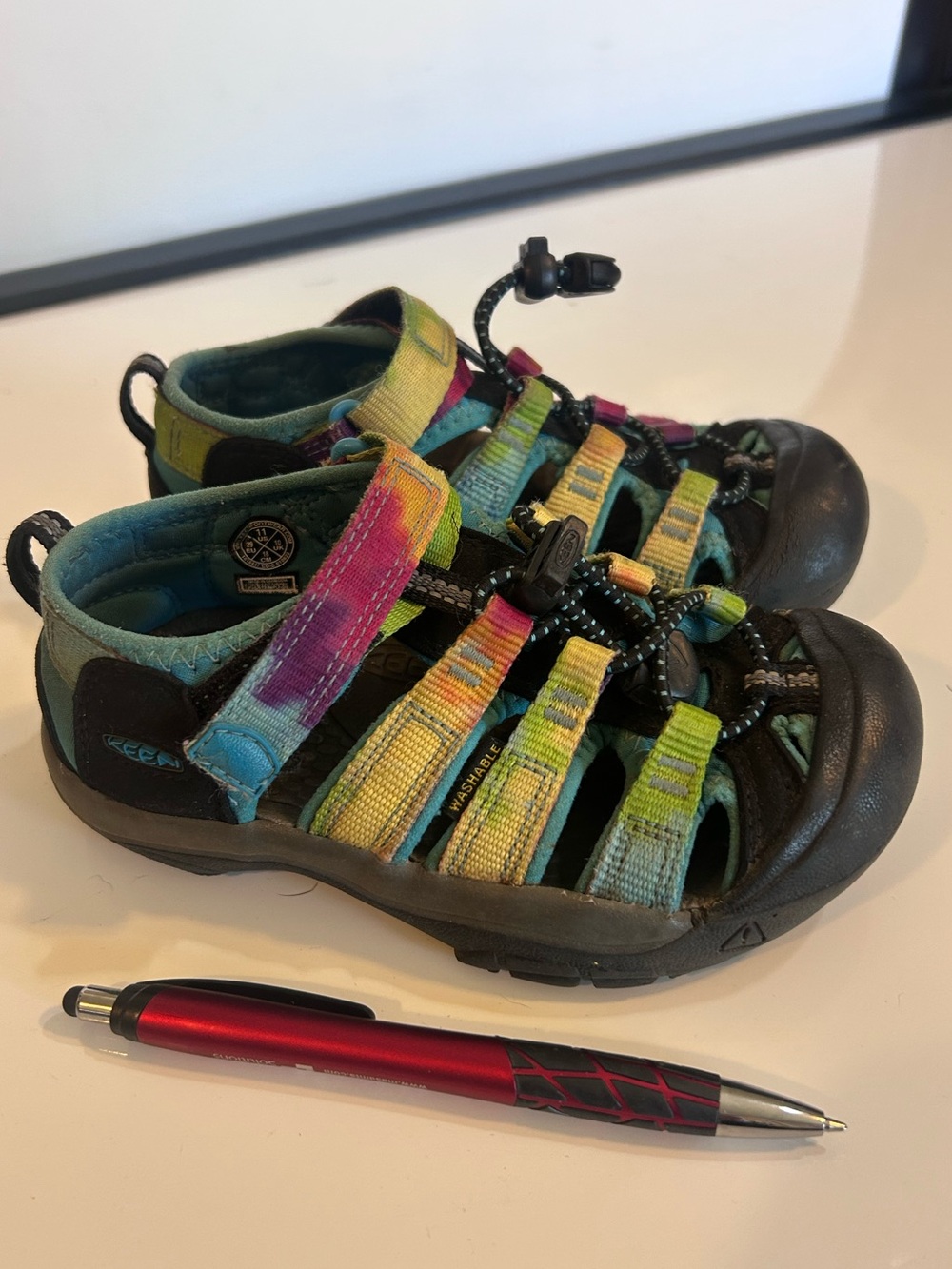 Keen Newport H2 Rainbow Tie-Dye Sandals Kid Size 11 Waterproof Outdoor Hiking